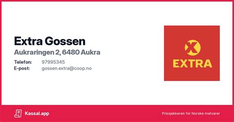 coop extra gossen|Extra Gossen i Aukraringen 2, 6480 Aukra